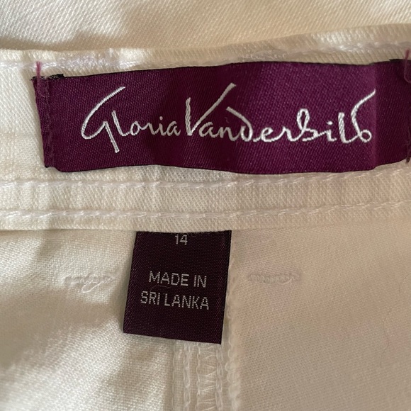 Gloria Vanderbilt White Cotton Capris size 14 - Picture 7 of 7